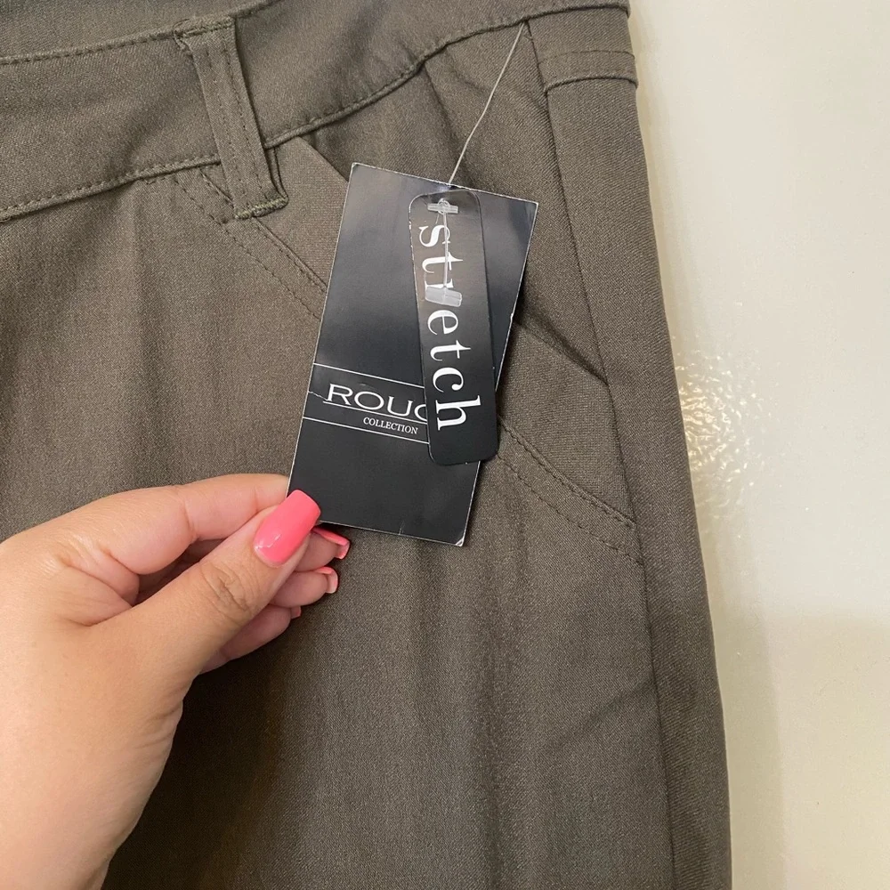 Olive Green Stretchy trousers - Picture 3 of 5